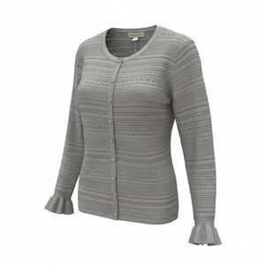 Melrose Chic New York Button Front Pointelle Sweater Cardigan